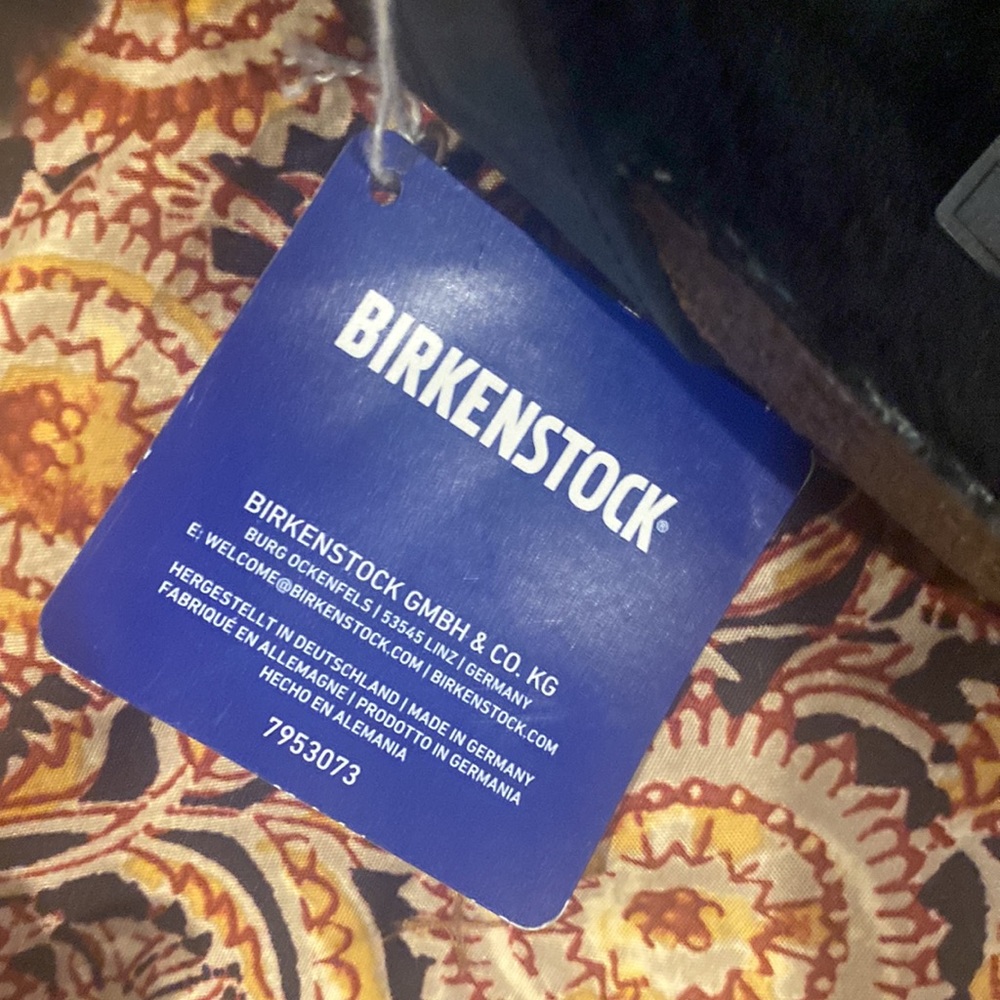 NWT Birkenstock Black Mayari Shearling lined Sandals Leather size 39 8 - Picture 8 of 10
